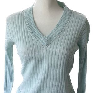 Blue V-Neck Sweater